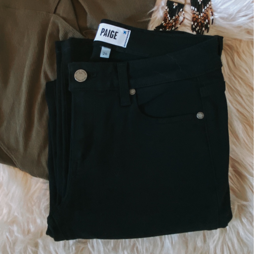 Black Paige Skyline Bootcut Jeans